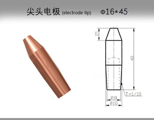 Copper Electrodes Copper Spot Welding Tip For Spot Welding Machine
