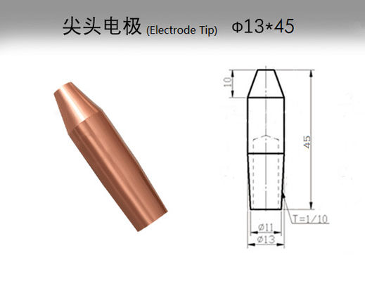 Cucrzr Spot Welding Copper Electrodes Welding Tips For Spot Welder