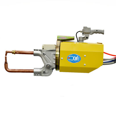 Portable Mini Spot Welder Machine Copper Spot Welds On Two Overlapping Pieces