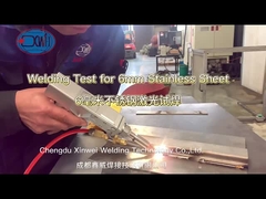 Wedling the 6mm stainless steel sheet with the laser welder machine