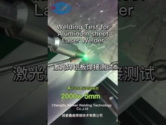 Welding the 5mm aluminum sheet with the 2000W laser welder