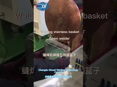 Welding the 3mm+o.5mm stainless basket with the seam welder