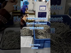 Welding the electronic component with table spot welding machine