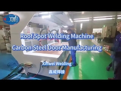 Welding carbon steel door with roof spot welding machine