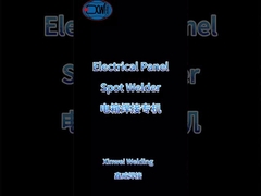 Welding the electrical box with double arm platform spot welding machine