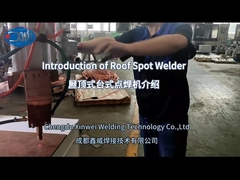 Welding aluminum sheet with roof type table spot welding machine