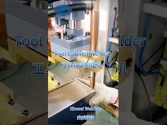 Welding the tool cabinet with fixed spot wedling machine